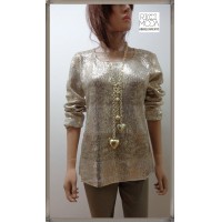 38 Keyra' donna 33 oversize maglia knitting woman dzhersi yersey oro 3800330609