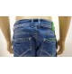 99 BE BERMUDA  JEANS CON RISVOLTO RIFINITO VERDE +ROTTURE  9900800055