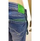 99 BE BERMUDA  JEANS CON RISVOLTO RIFINITO VERDE +ROTTURE  9900800055