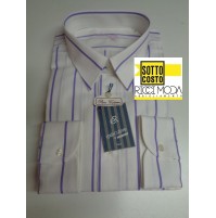 Outlet -75%  32 - 0 Camicia uomo shirt chemise camisa   riga lilla 3200540200