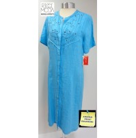 Outlet abito donna fibre naturali  dress robe vestido kleid celeste 210330010
