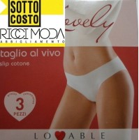 Outlet sottocosto intimo LOVABLE 3x2 Lovely taglio vivo 1.020.3